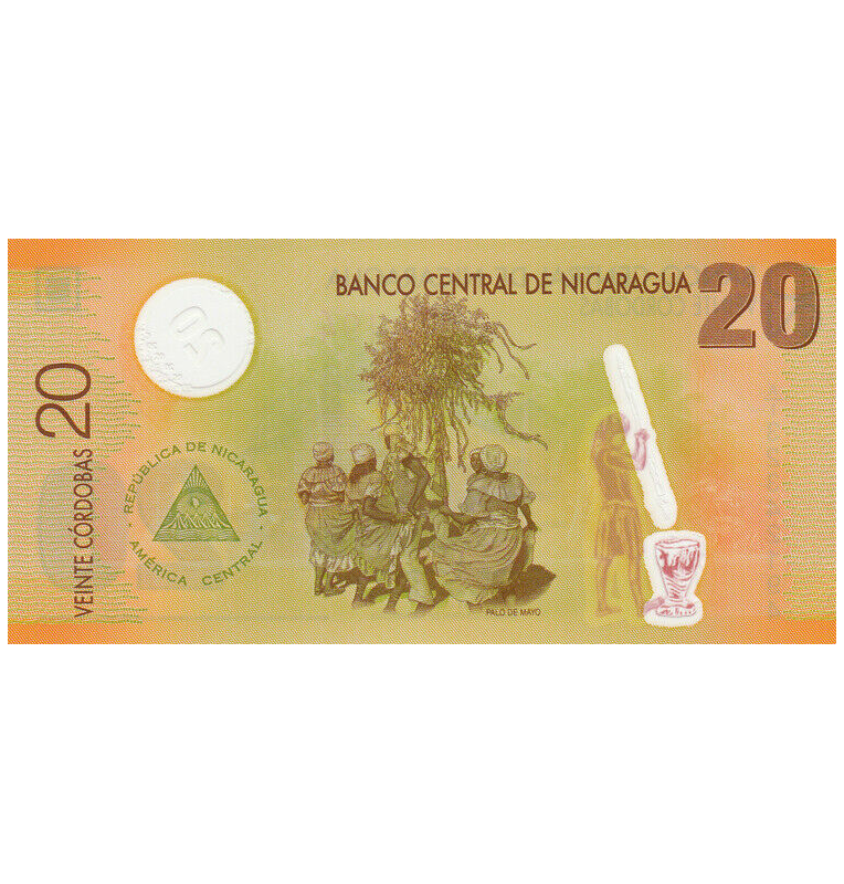 Nicaragua 20 Córdobas 2007 Pick 202a (Polímero)